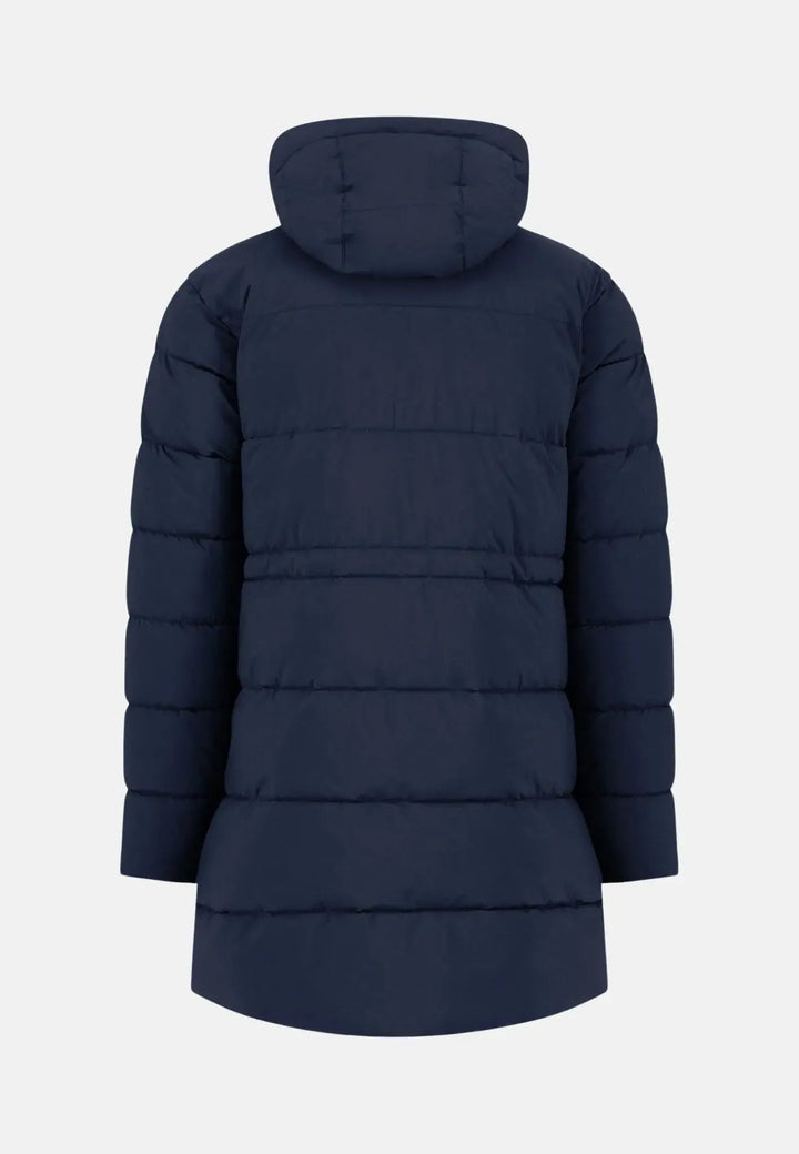 Fynch - Hatton Hooded Full Length Puffer Coat Navy - 15102625-688-S - fynch - hatton.co.uk