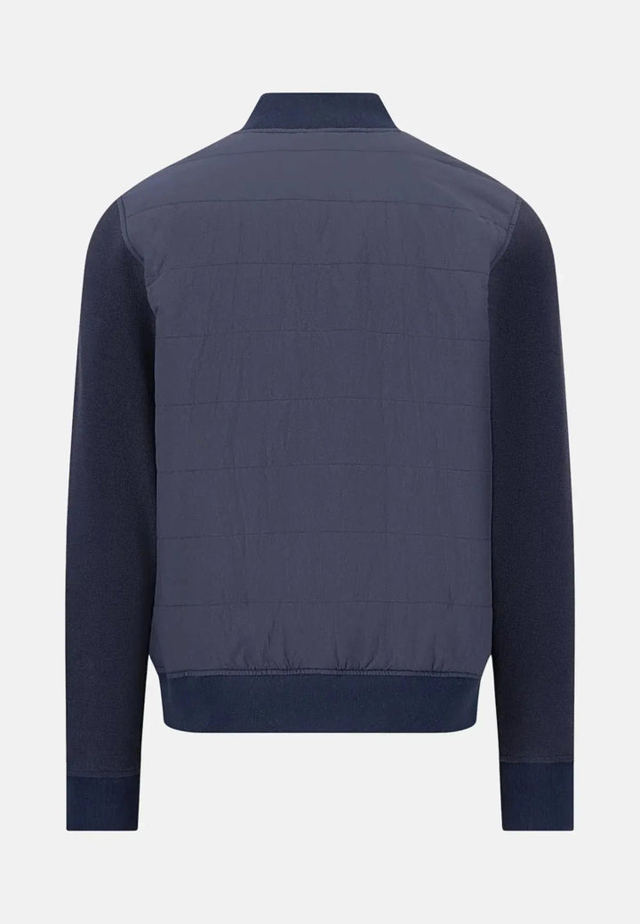 Fynch - Hatton Hybrid Quilted Bomber Jacket Navy - 15121400-685-M - fynch - hatton.co.uk