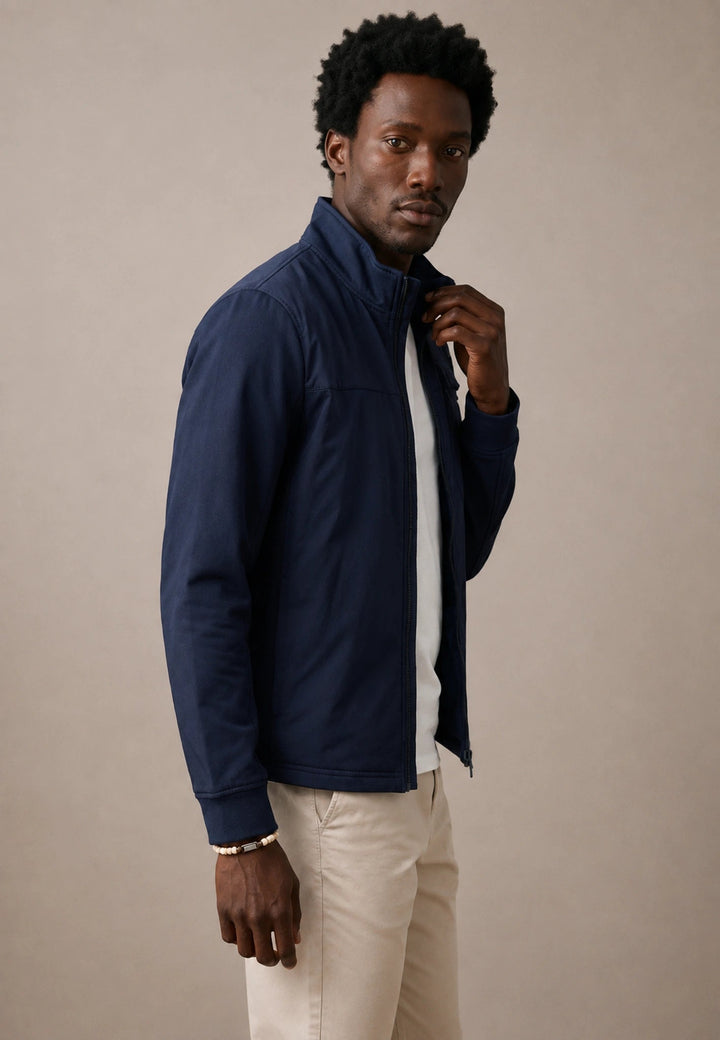 Fynch-Hatton Hybrid Stand Collar Jacket Navy 16071403-685-M