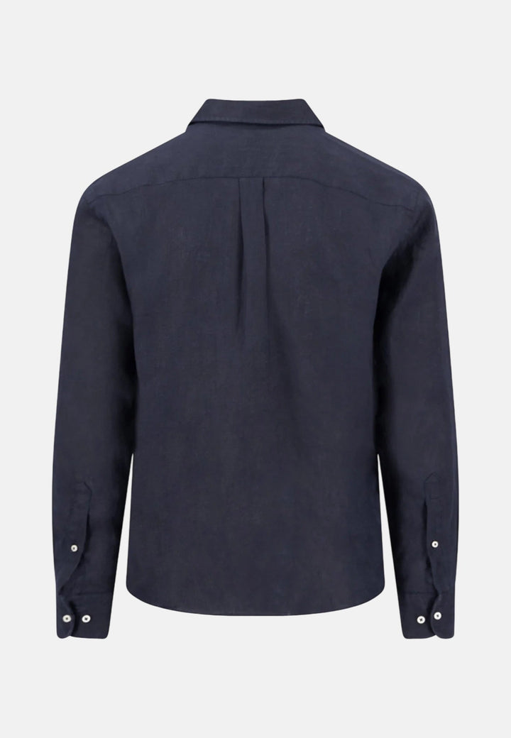 Fynch - Hatton Kent Collar Pure Linen Shirt Navy 16136003-685-M