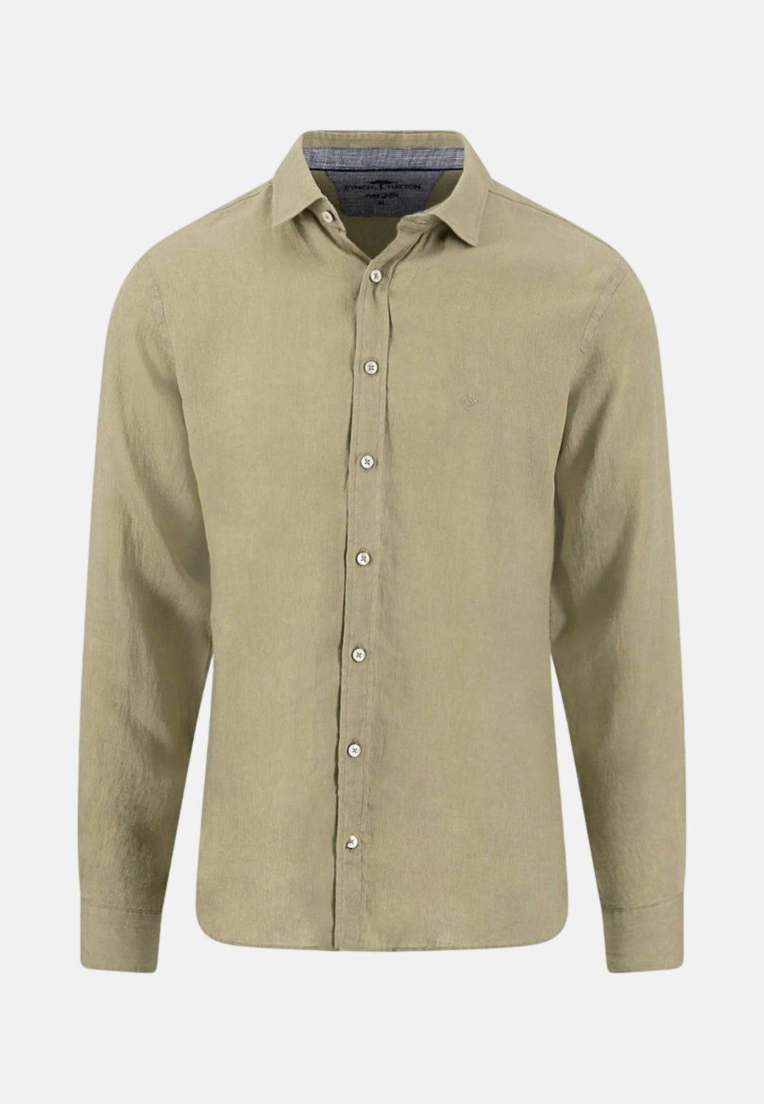 Fynch - Hatton Kent Collar Pure Linen Shirt Pistachio - 16136003-745-M - fynch - hatton.co.uk