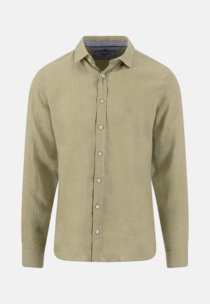 Fynch - Hatton Kent Collar Pure Linen Shirt Pistachio 16136003-745-M