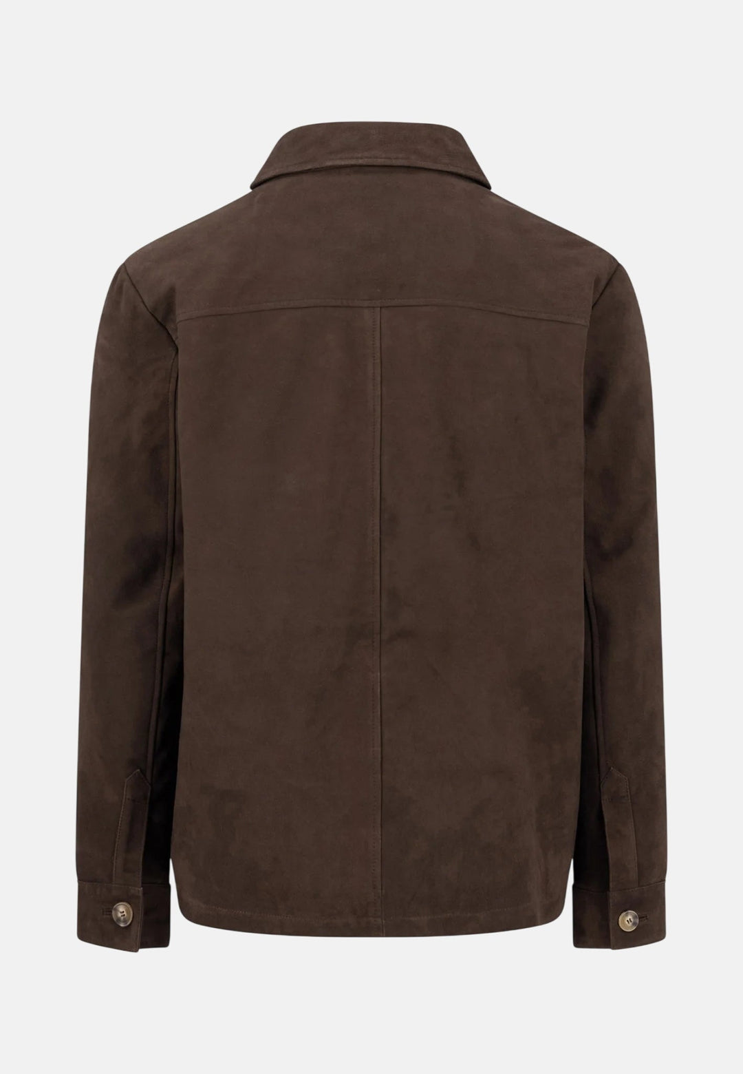 Fynch-Hatton Light Padded Suede Leather Overshirt Soil 16082205-866-M