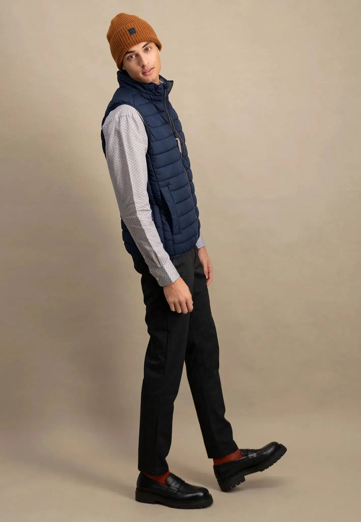 Fynch - Hatton Light Weight Gilet Dark Navy 14142601-688-S