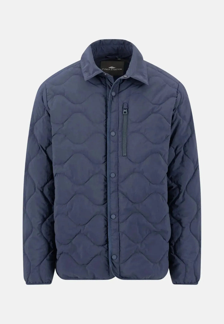 Fynch - Hatton Lightweight Quilted Jacket Dark Navy - 15122510-688-M - fynch - hatton.co.uk