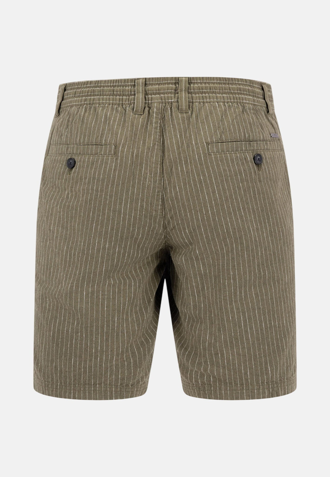 Fynch - Hatton Linen Blend Pinstripe Bermuda Shorts Dark Khaki 16042114-719-M