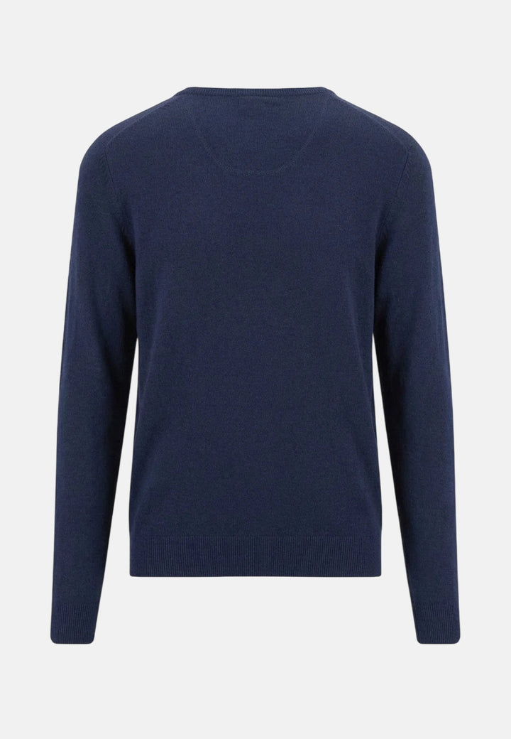 Fynch-Hatton Merino Cashmere Crewneck Knit Ink Blue 1000800-661-M