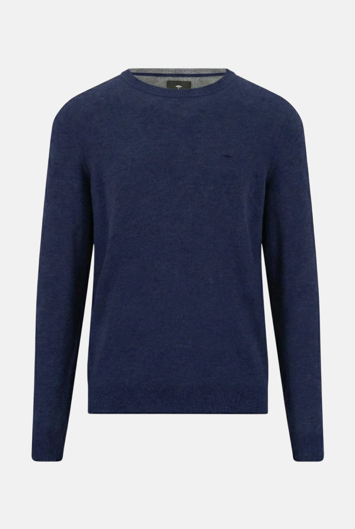 Fynch-Hatton Merino Cashmere Crewneck Knit Ink Blue 1000800-661-M