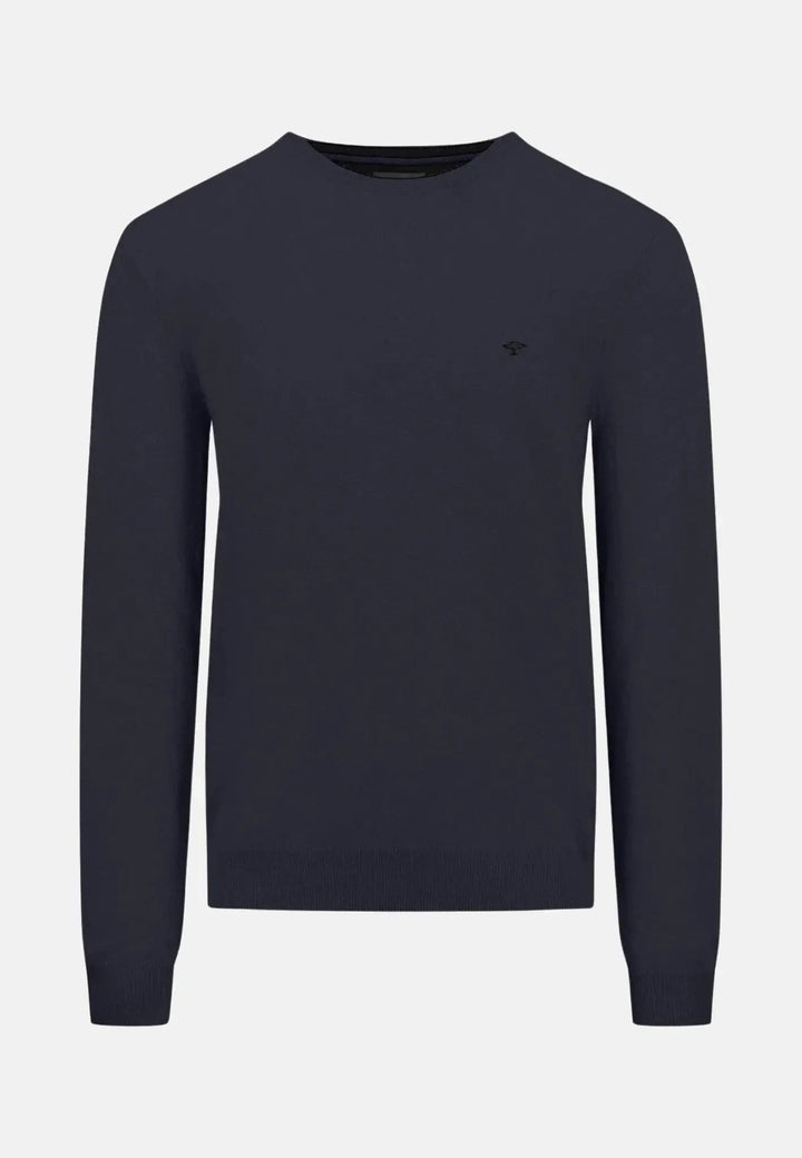 Fynch - Hatton Merino Cashmere Crewneck Knit Navy 1414800-690-S