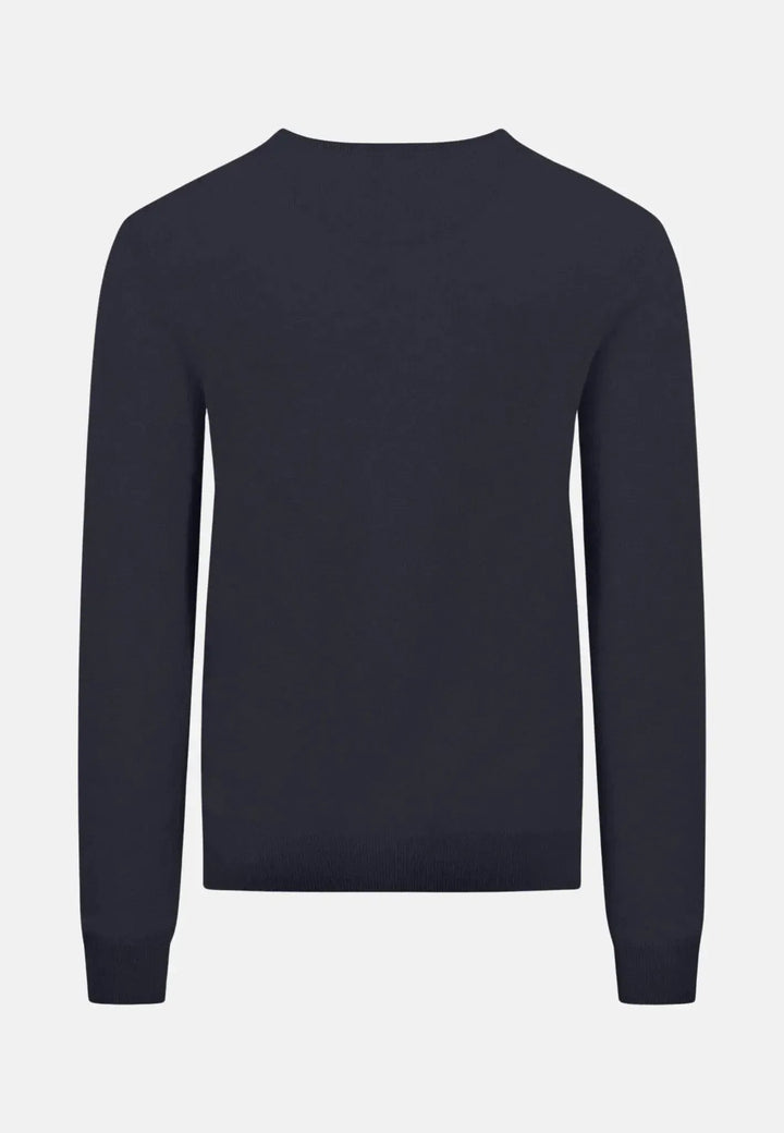 Fynch - Hatton Merino Cashmere Crewneck Knit Navy 1414800-690-S