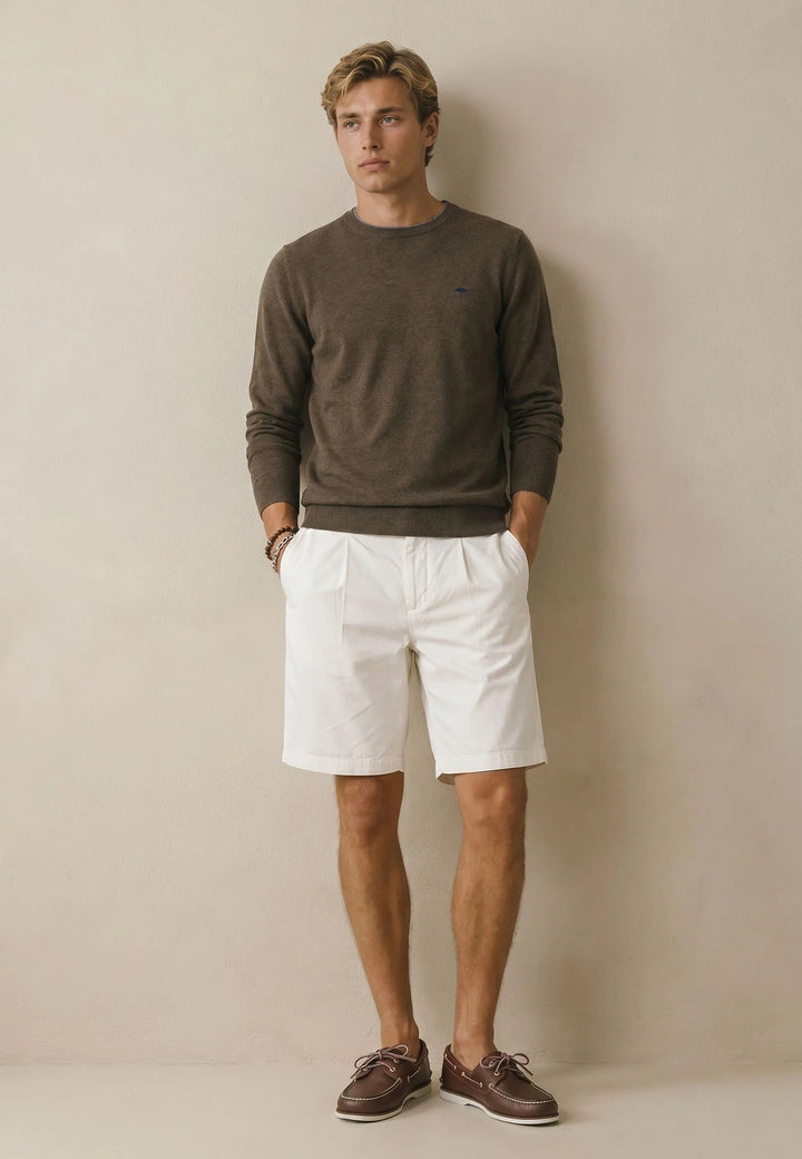 Fynch-Hatton Merino Cashmere Crewneck Knit Soil 1000800-866-M