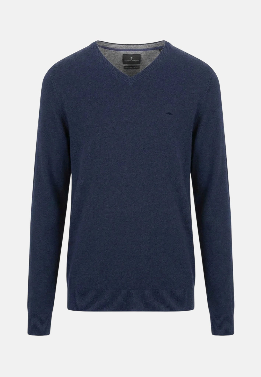 Fynch-Hatton Merino Cashmere V-Neck Knit Ink Blue 1000801-661-M
