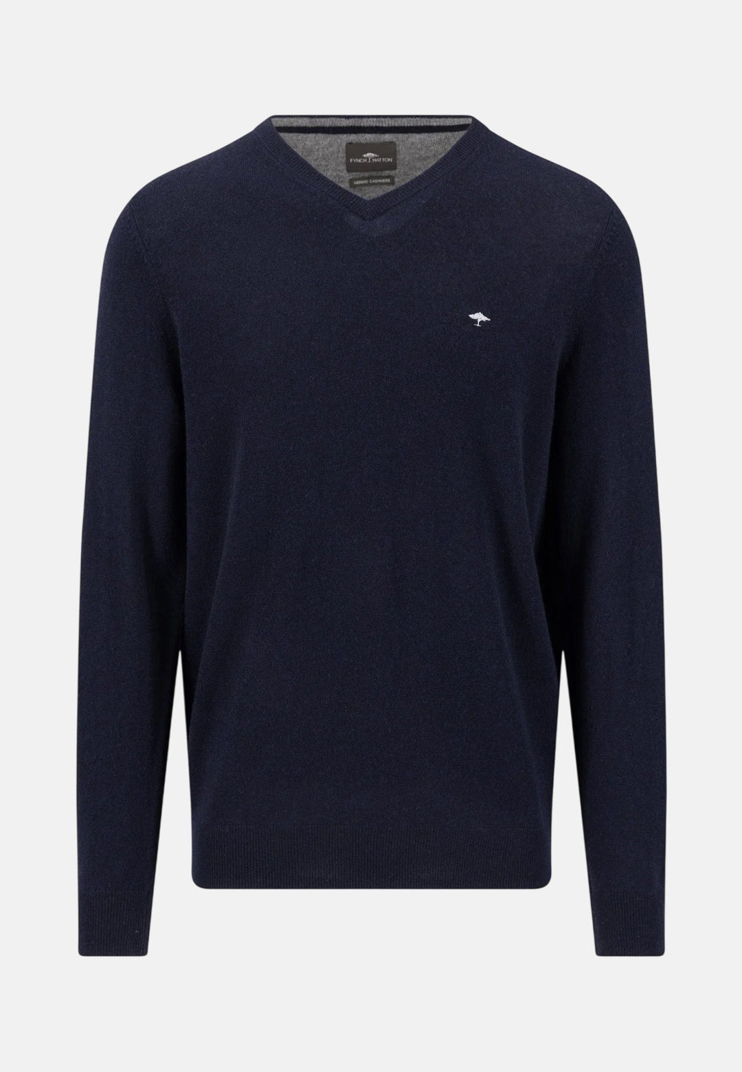 Fynch-Hatton Merino Cashmere V-Neck Knit Navy 1000801-690-M