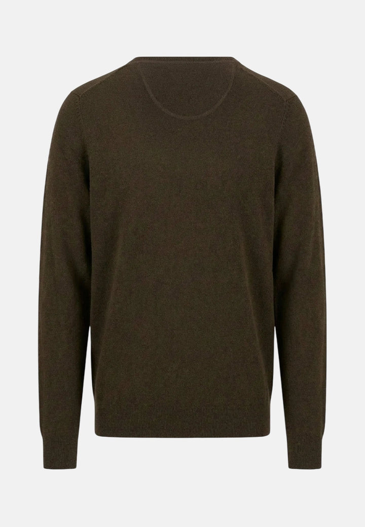 Fynch-Hatton Merino Cashmere V-Neck Knit Soil 1000801-866-M
