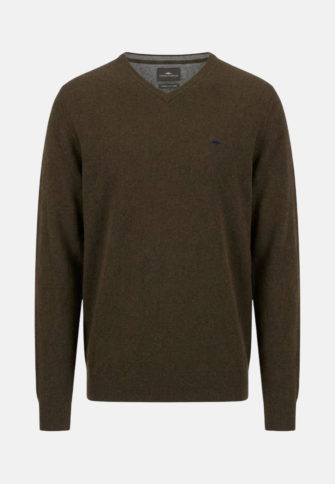 Fynch-Hatton Merino Cashmere V-Neck Knit Soil 1000801-866-M