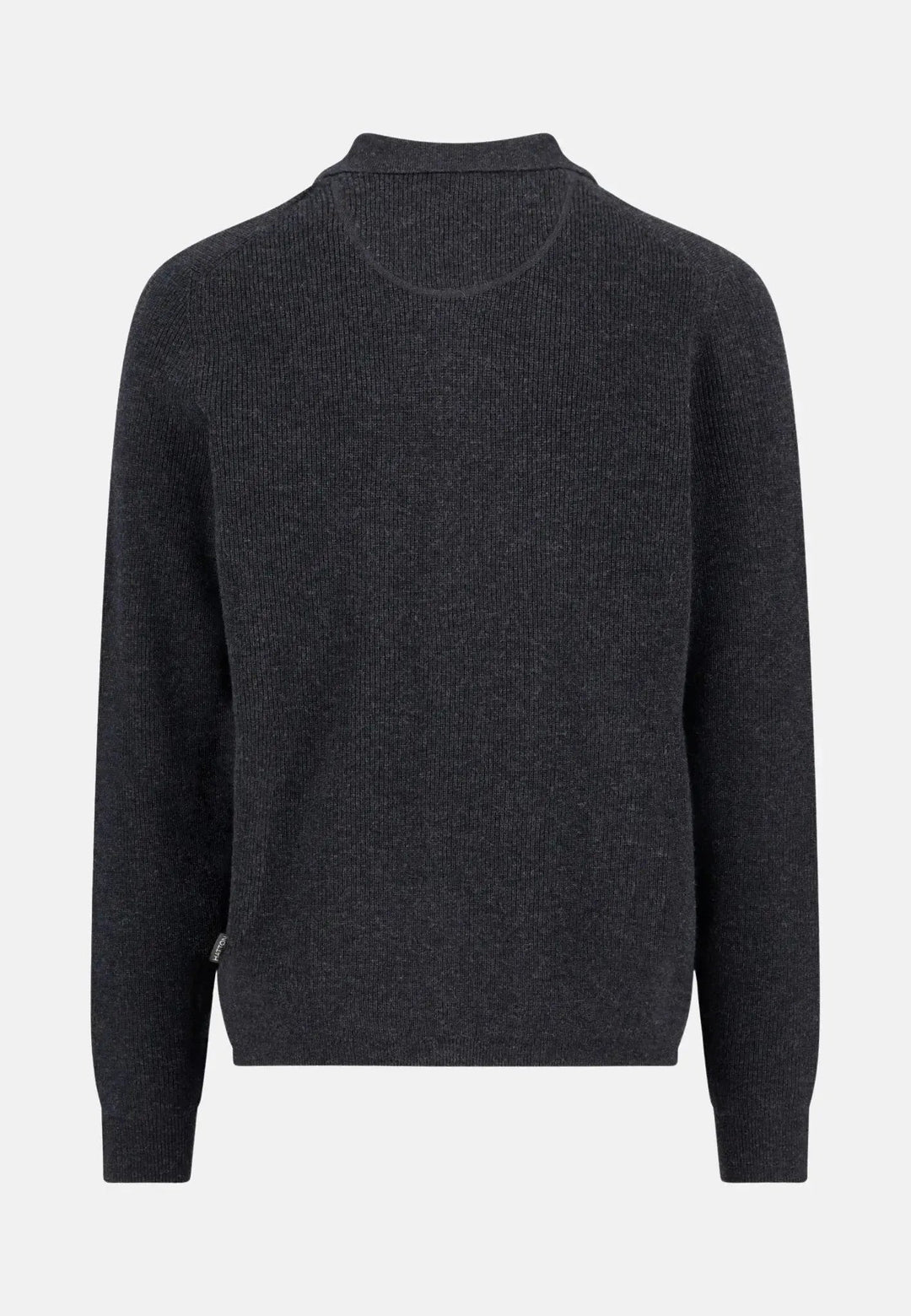 Merino Wool Cashmere Buttoned Cardigan Charcoal – FYNCH-HATTON, image 2 of 3