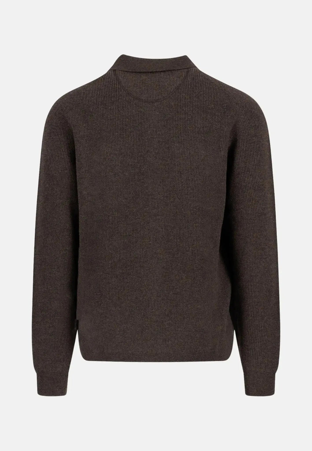 Fynch - Hatton Merino Wool Cashmere Buttoned Cardigan Dark Chocolate - 1510807-861-S - fynch - hatton.co.uk