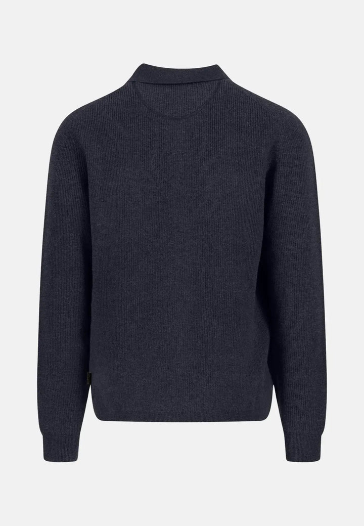 Fynch - Hatton Merino Wool Cashmere Buttoned Cardigan Navy 1510807-690-S