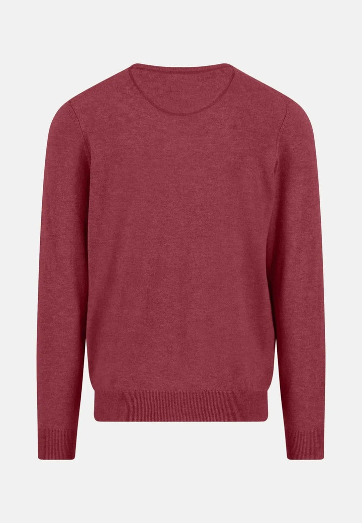 Fynch - Hatton Merino Wool Cashmere Crewneck Knit Berry 1514800-415-S