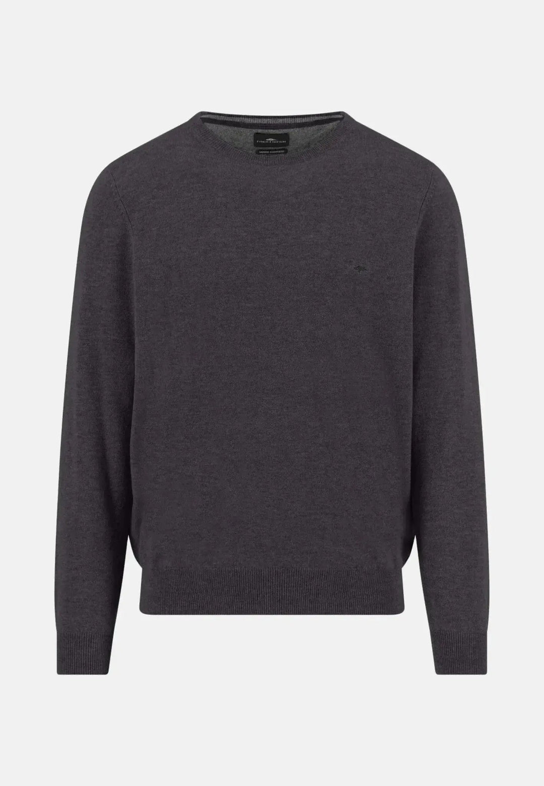 Fynch - Hatton - Merino Wool Cashmere Crewneck Knit Charcoal - 1514800-998-S