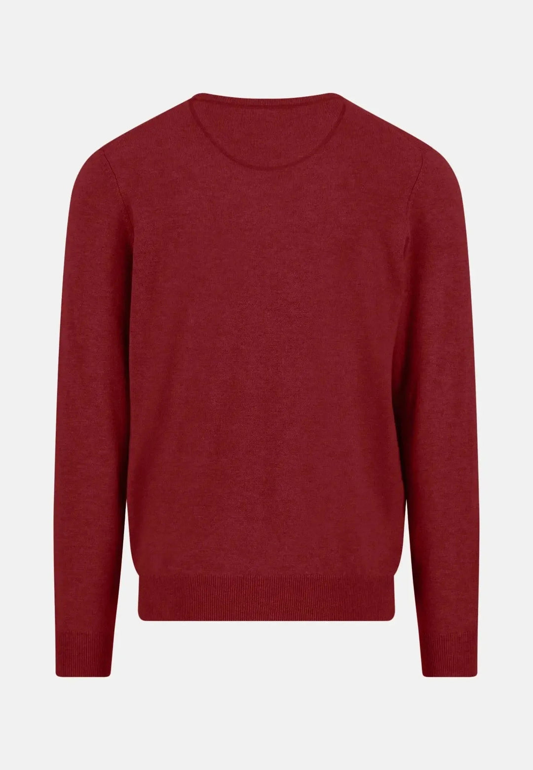 Fynch - Hatton - Merino Wool Cashmere Crewneck Knit Garnet Red - 1514800-367-S