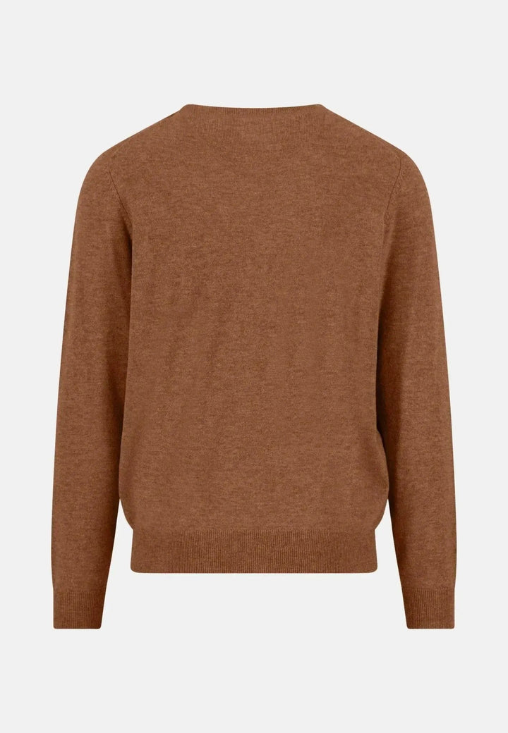 Fynch - Hatton - Merino Wool Cashmere Crewneck Knit Hazel - 1514800-804-M