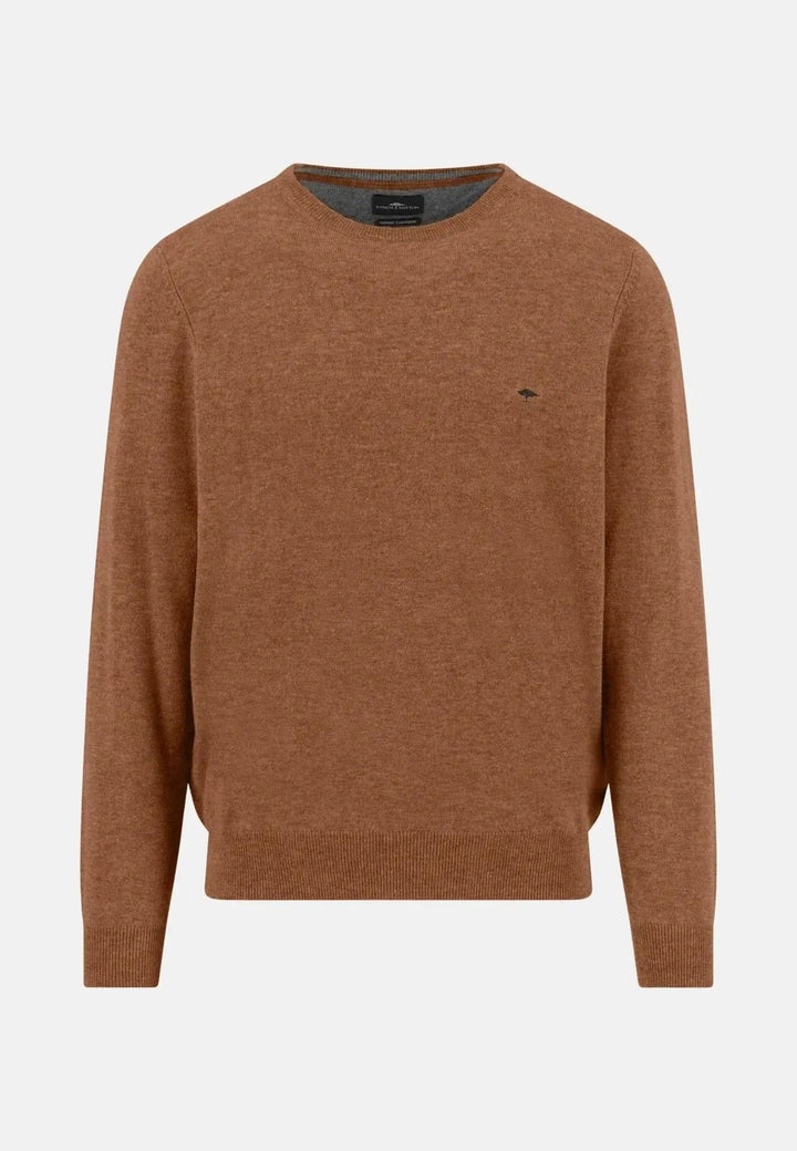 Fynch - Hatton - Merino Wool Cashmere Crewneck Knit Hazel - 1514800-804-M