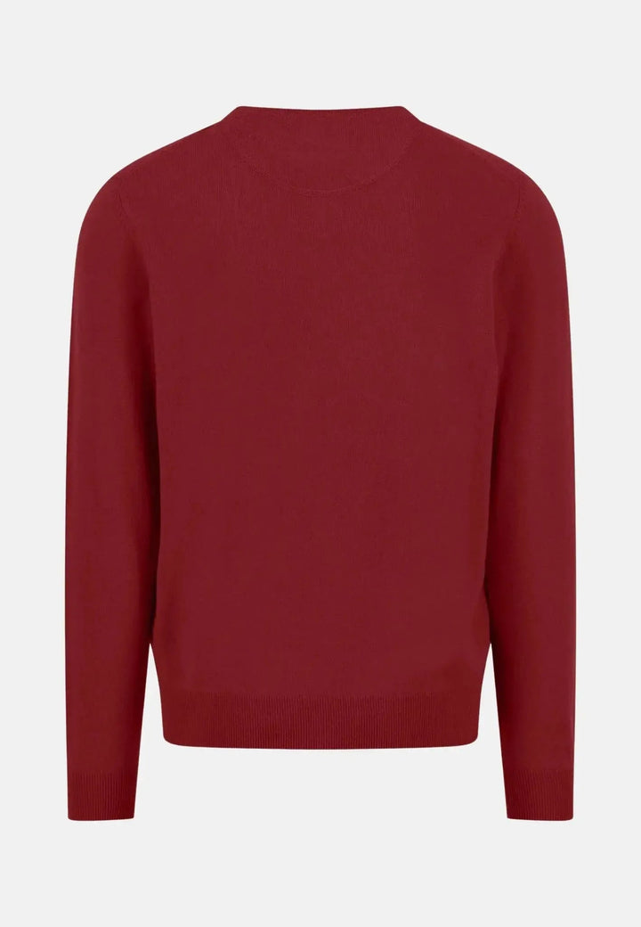 Fynch - Hatton Merino Wool Cashmere V - Neck Knit Garnet Red 1514801-367-S