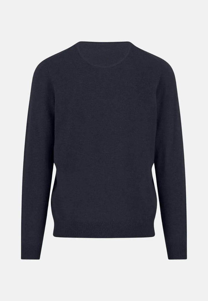 Fynch - Hatton Merino Wool Cashmere V - Neck Knit Navy 1514801-690-S