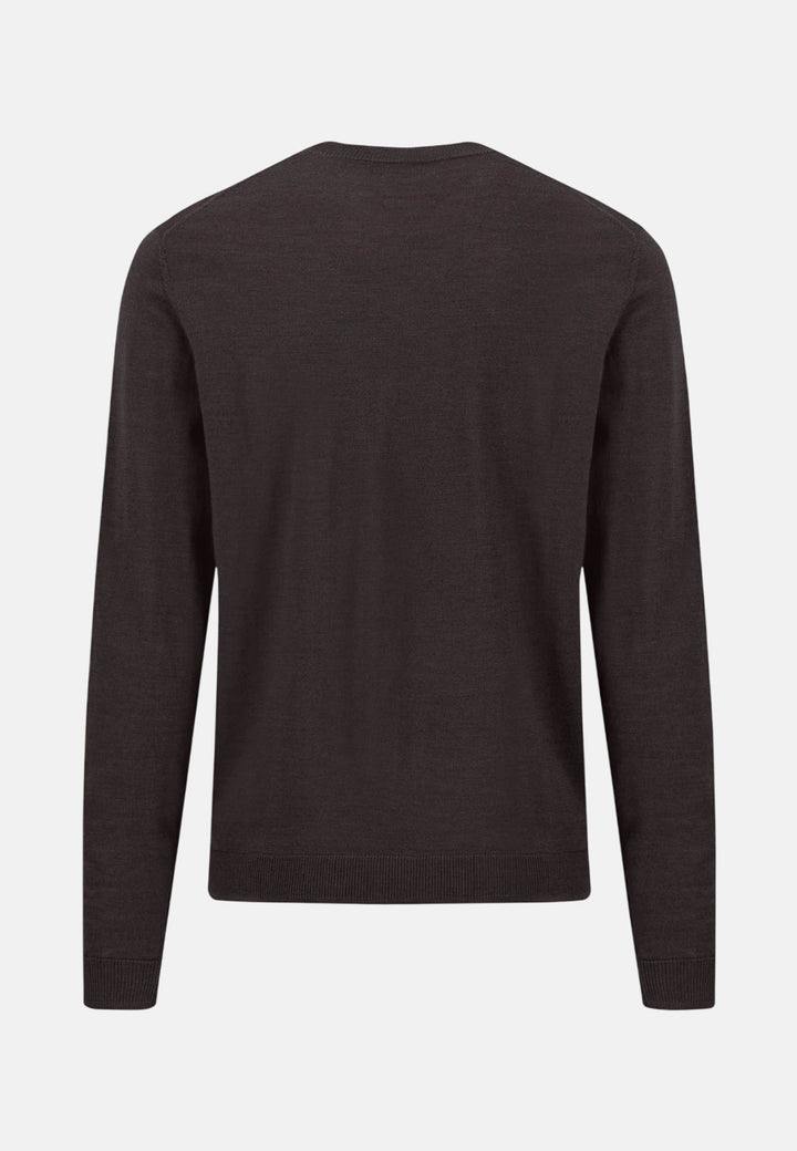 Fynch-Hatton Merino Wool Fine Gauge Crewneck Knit Cypress 1614715-749-S