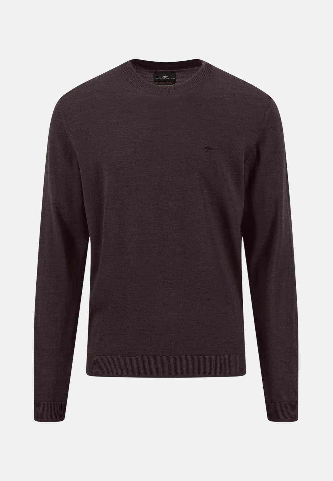 Fynch-Hatton Merino Wool Fine Gauge Crewneck Knit Soil 1614715-866-S