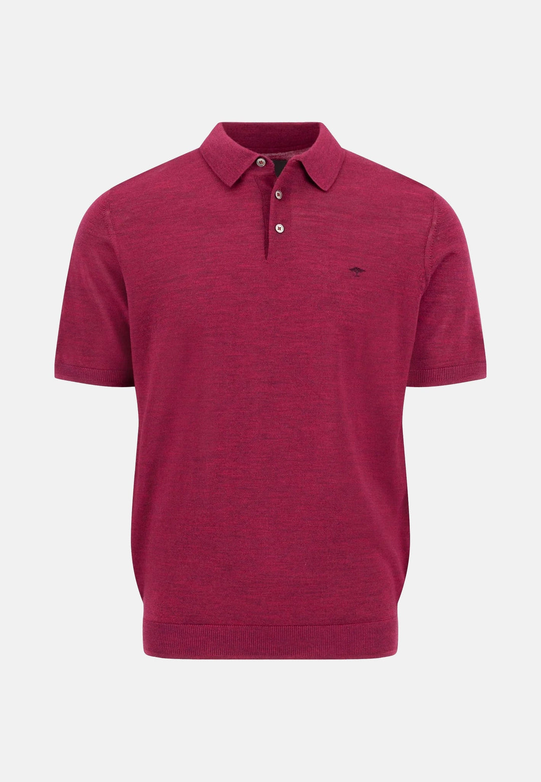 Fynch-Hatton Merino Wool Fine Gauge Knit Polo Shirt Grape 1607721-416-M