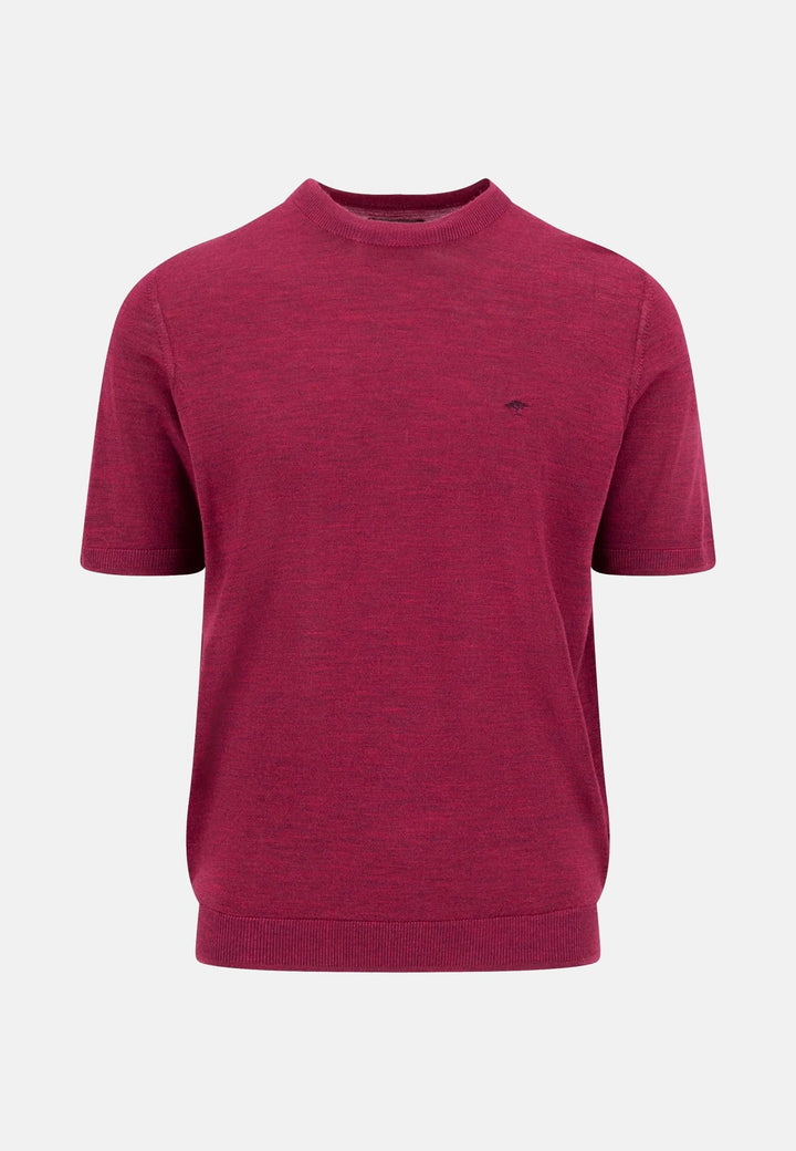 Fynch-Hatton Merino Wool Fine Gauge Knit T-Shirt Grape 1607720-416-M