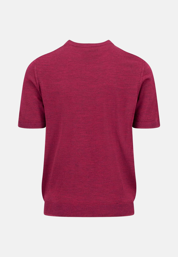 Fynch-Hatton Merino Wool Fine Gauge Knit T-Shirt Grape 1607720-416-M