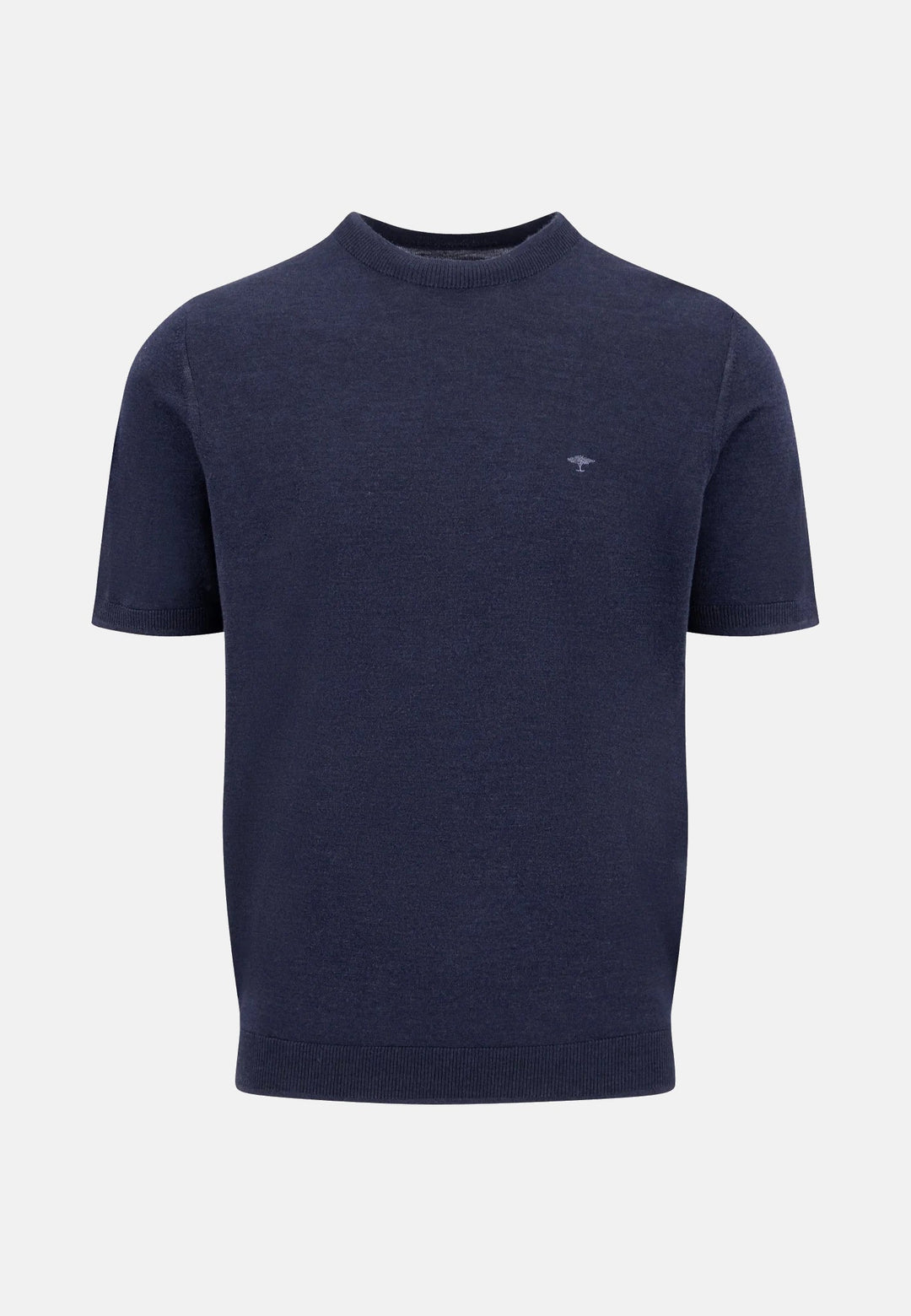 Fynch-Hatton Merino Wool Fine Gauge Knit T-Shirt Navy 1607720-690-M