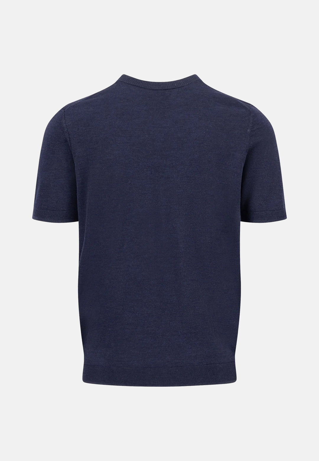 Fynch-Hatton Merino Wool Fine Gauge Knit T-Shirt Navy 1607720-690-M