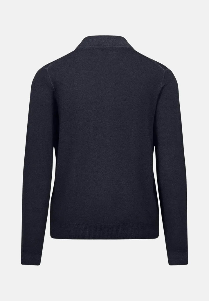 Fynch - Hatton - Merino Wool Zip Cardigan Navy - 1409717-690-M