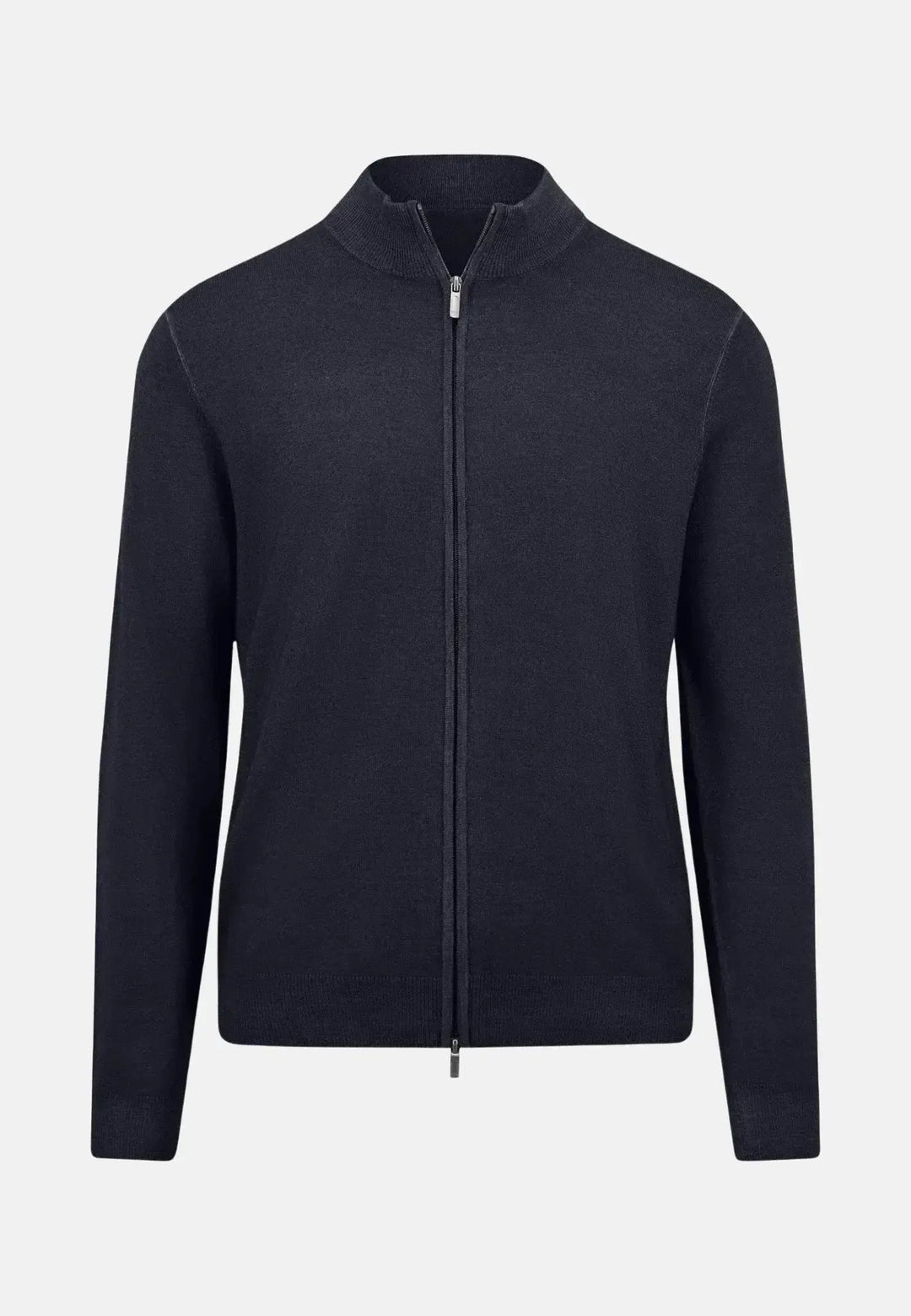 Fynch - Hatton - Merino Wool Zip Cardigan Navy - 1409717-690-M