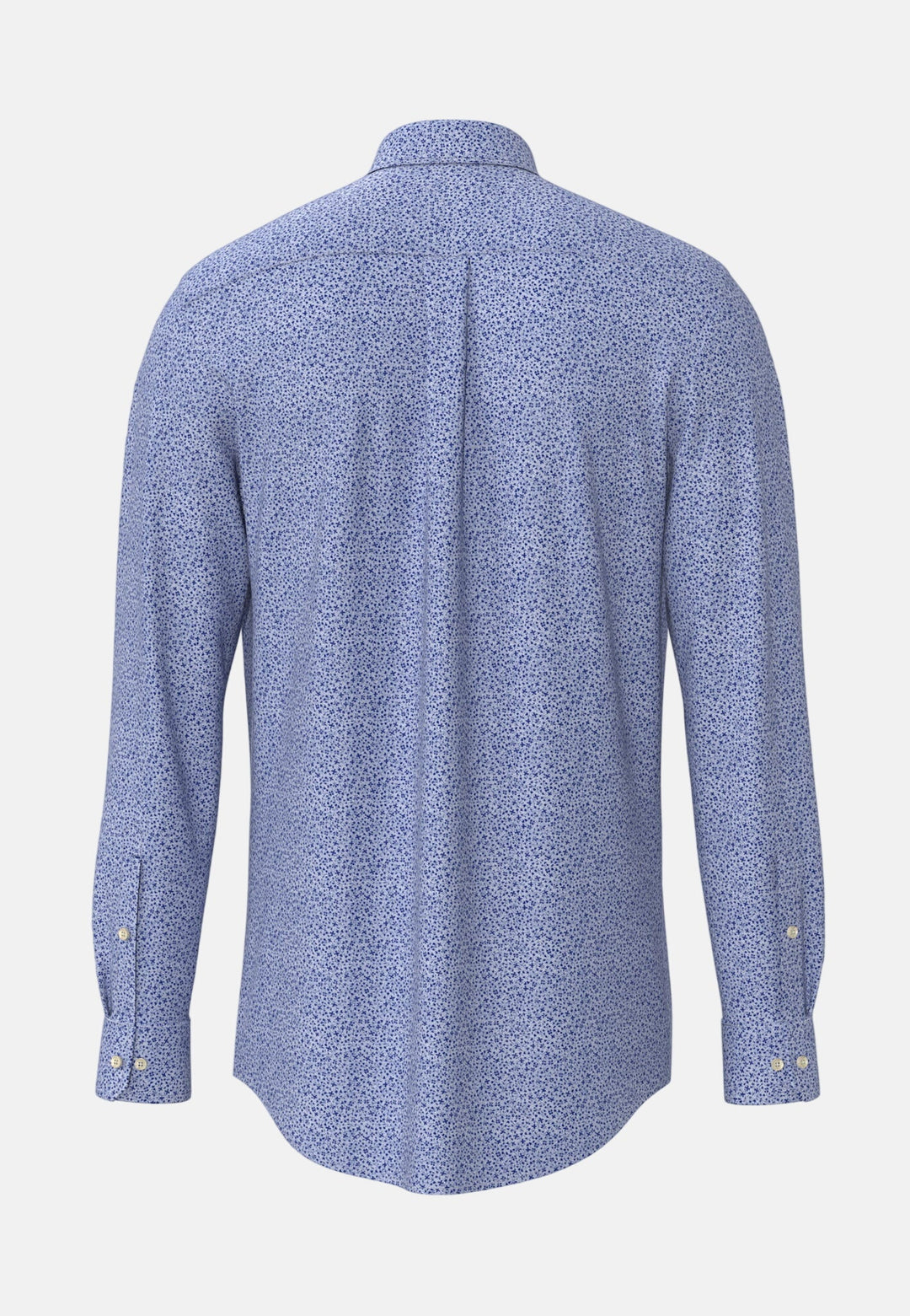 Fynch - Hatton Mini Flower Print Button Down Shirt Harbour Blue - 16028220-654-M - fynch - hatton.co.uk