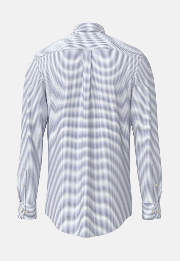 Fynch - Hatton Minimal Check Button Down Shirt New Breeze - 16028210-653-M - fynch - hatton.co.uk