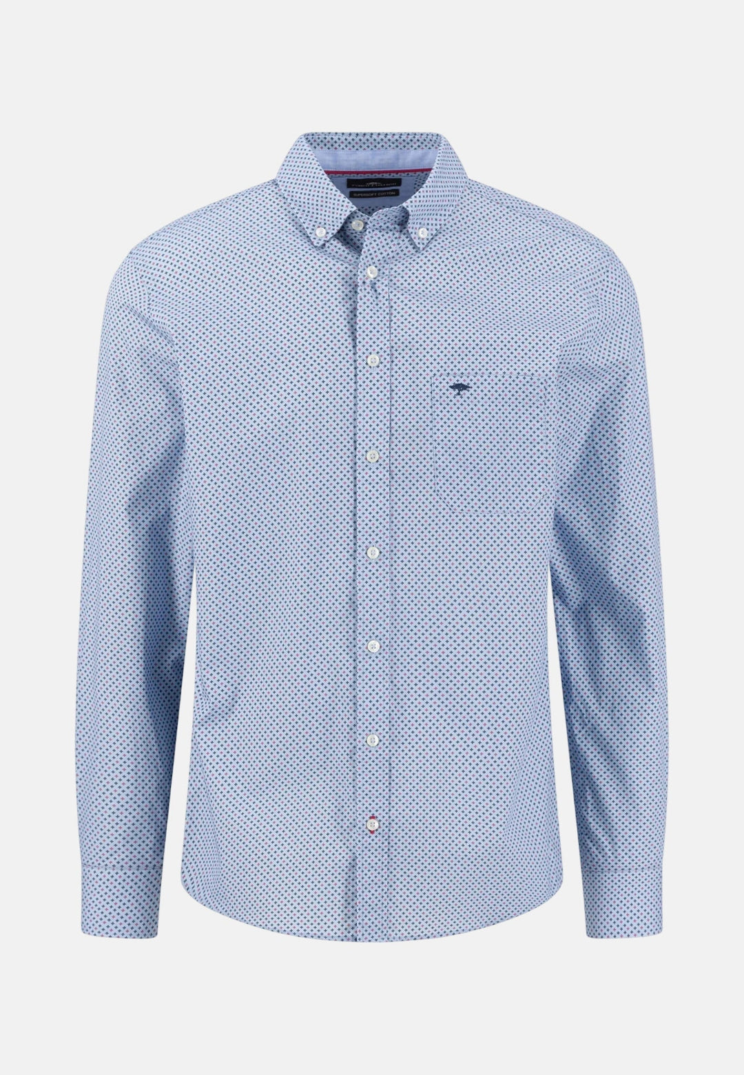 Fynch-Hatton Minimal Print Button Down Shirt Grape 16086230-416-M