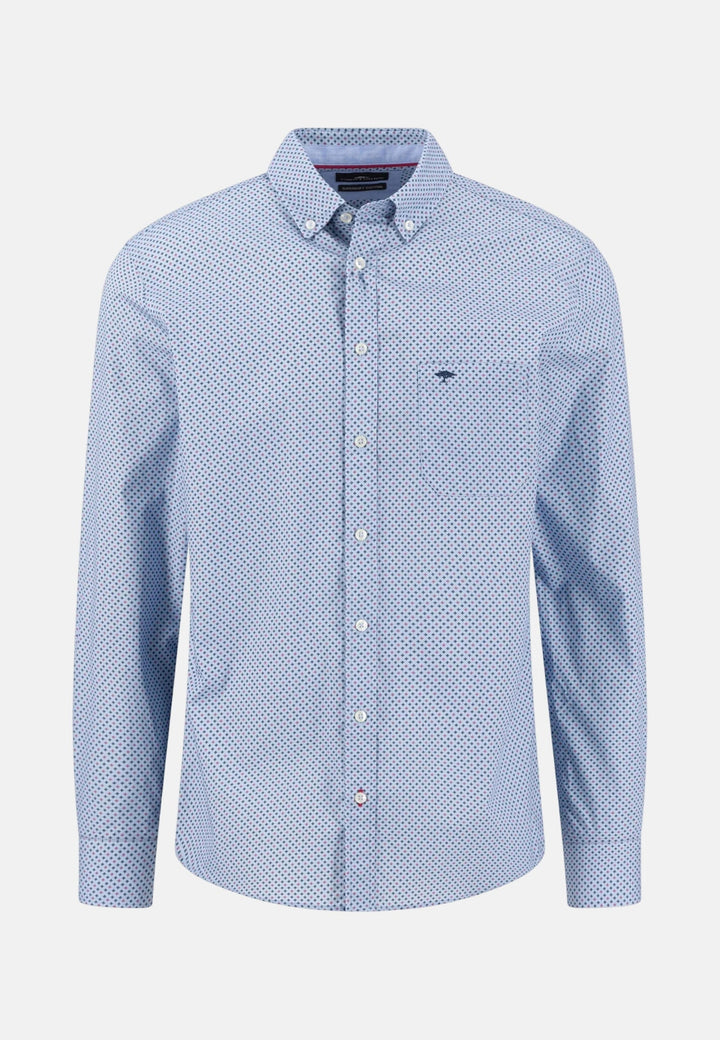 Fynch-Hatton Minimal Print Button Down Shirt Grape 16086230-416-M