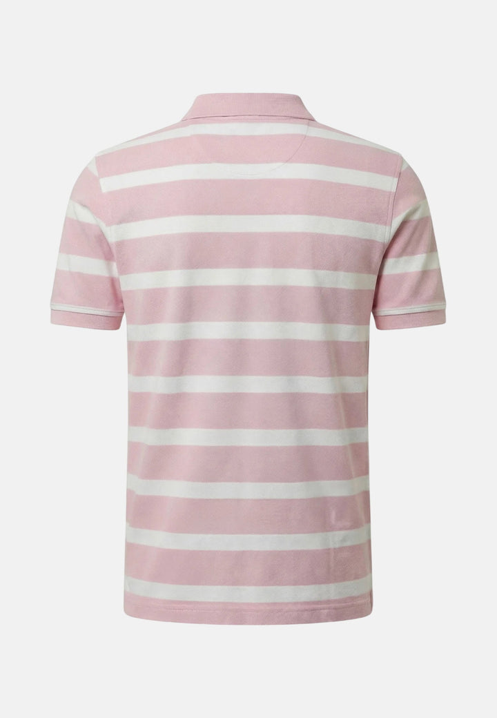 Fynch - Hatton Modern Stripe Premium Cotton Polo Shirt Magnolia - 16031705-464-M - fynch - hatton.co.uk
