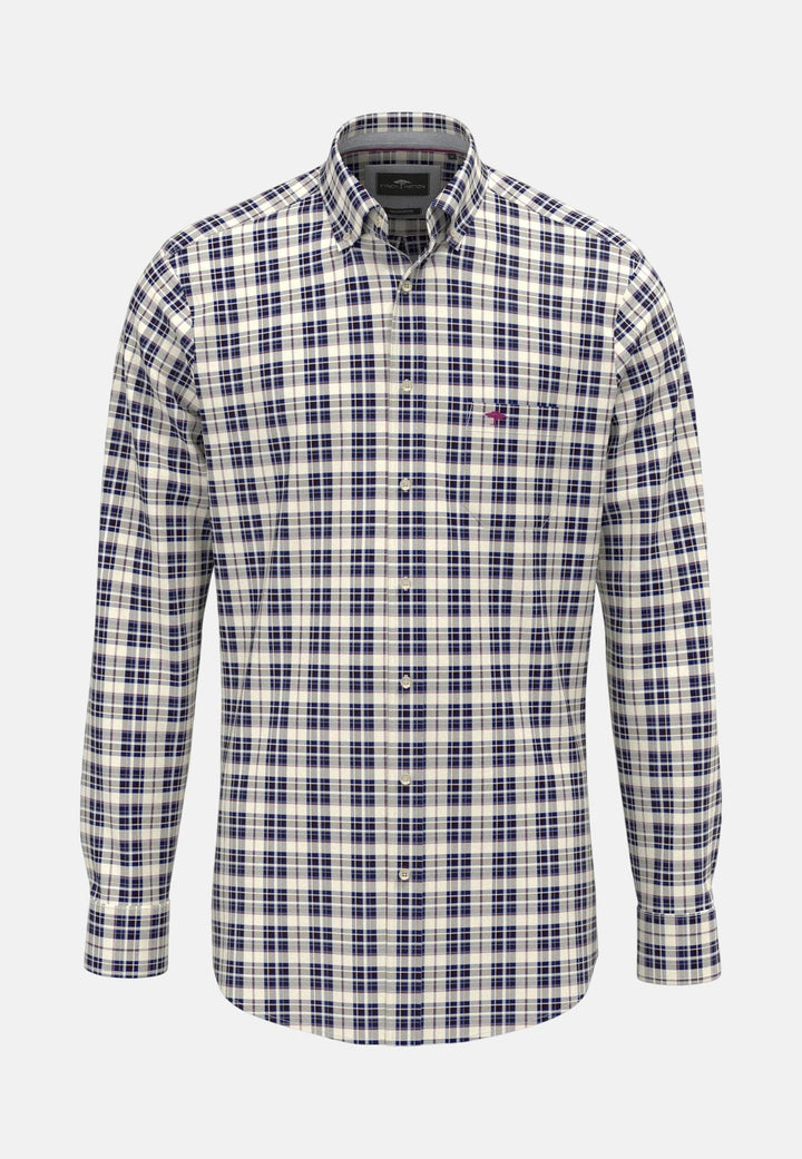 Fynch-Hatton Multicolor Oxford Check Button Down Shirt Soil 16088630-866-M