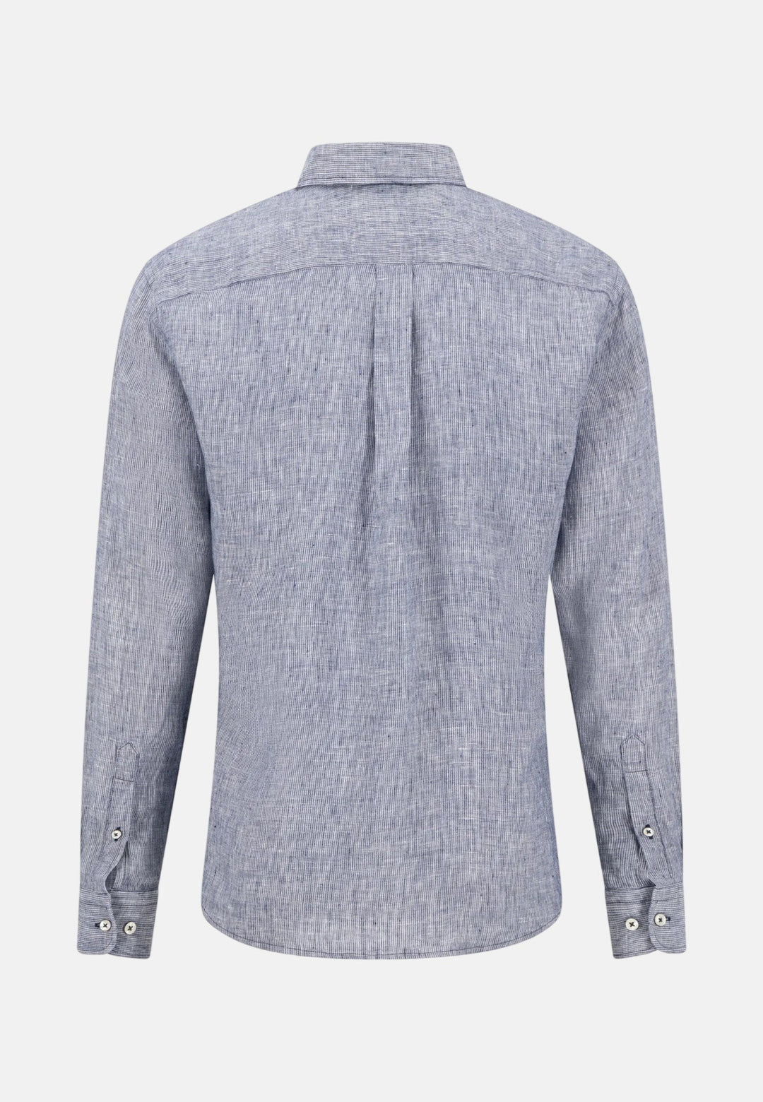 Fynch - Hatton Needle Stripe Linen Button Down Shirt Navy 16046010-685-M