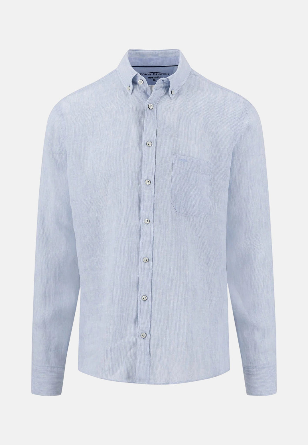 Fynch - Hatton Needle Stripe Linen Button Down Shirt New Breeze 16046010-653-M
