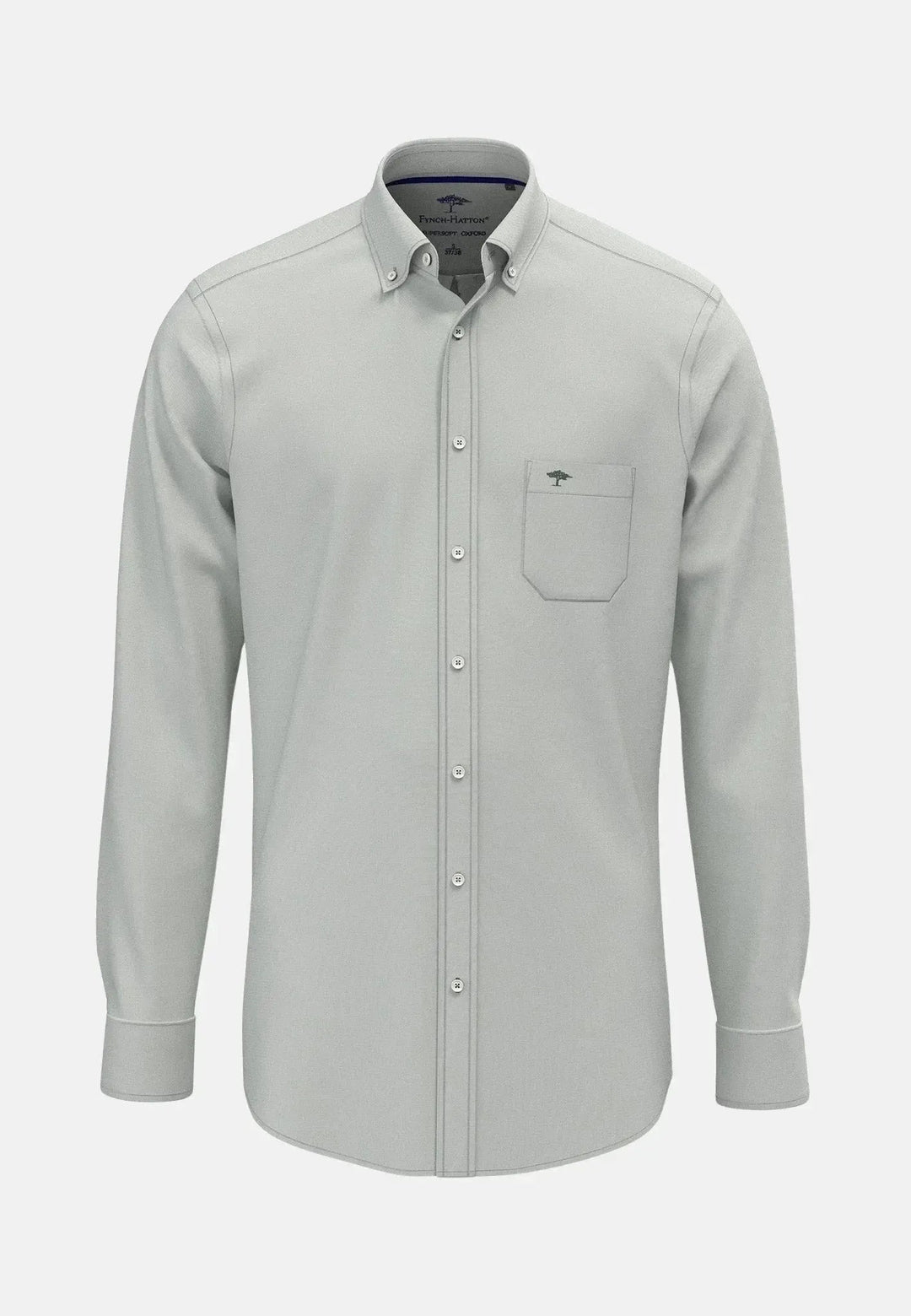 Fynch - Hatton Oxford Solid Button Down Shirt Dark Leaf - 15148250-736-M - fynch - hatton.co.uk