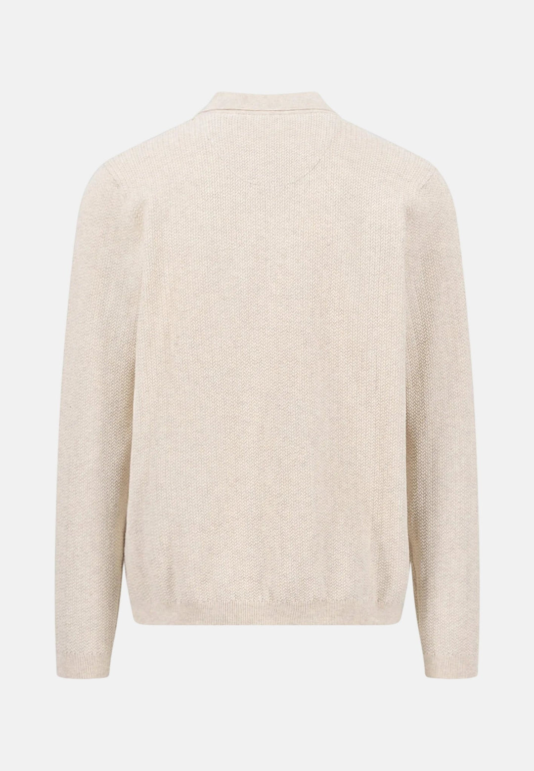 Fynch - Hatton Polo Collar Structured Cardigan New Off - White - 1603609-824-M - fynch - hatton.co.uk