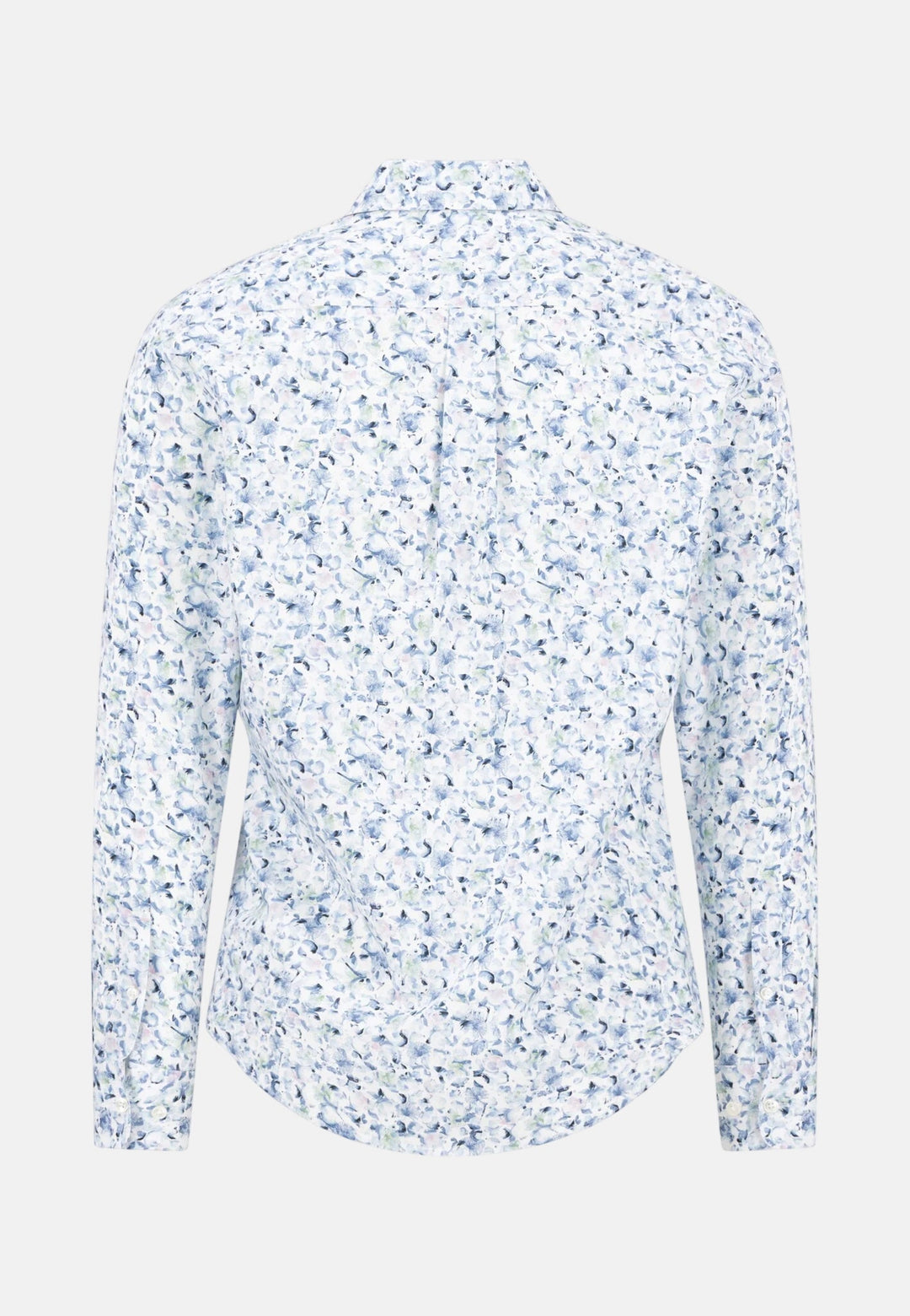 Fynch - Hatton Premium Allover Flower Print Button Down Shirt Horizon Blue - 16035900-655-M - fynch - hatton.co.uk
