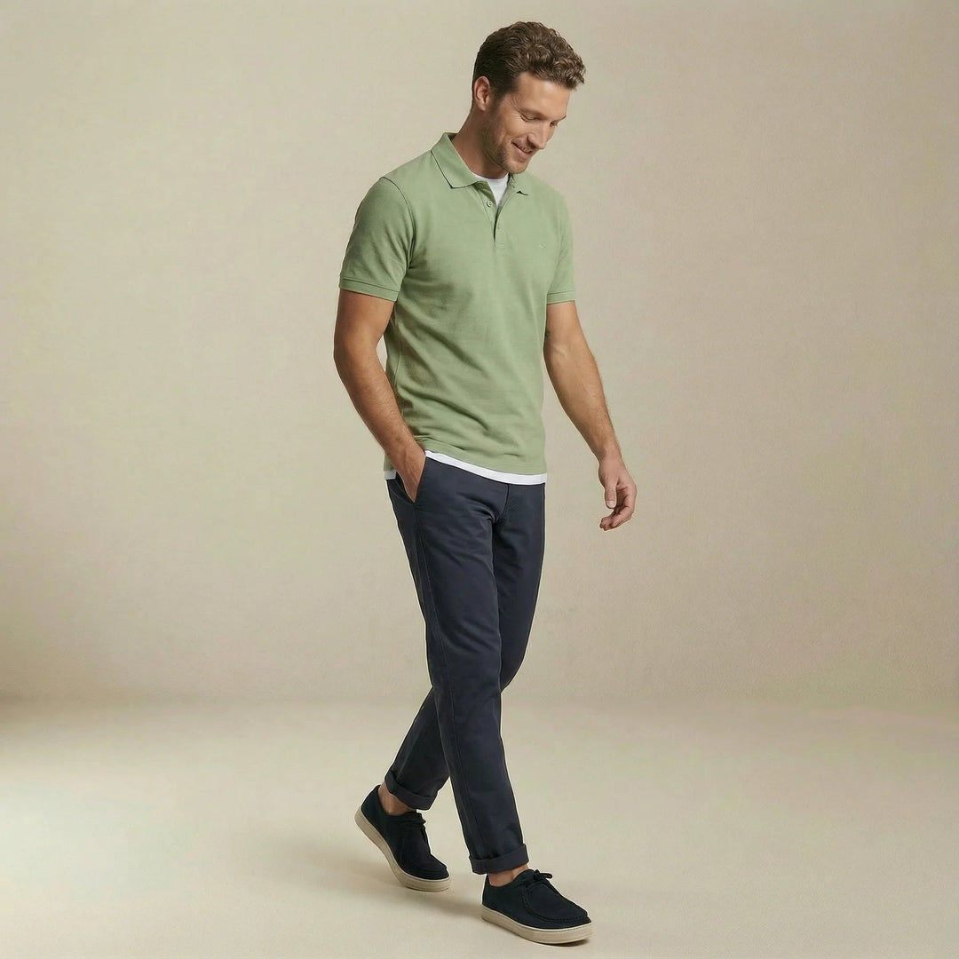 Fynch - Hatton Premium Cotton 2 - Ply Polo Shirt Avocado - 16131800-740-M - fynch - hatton.co.uk